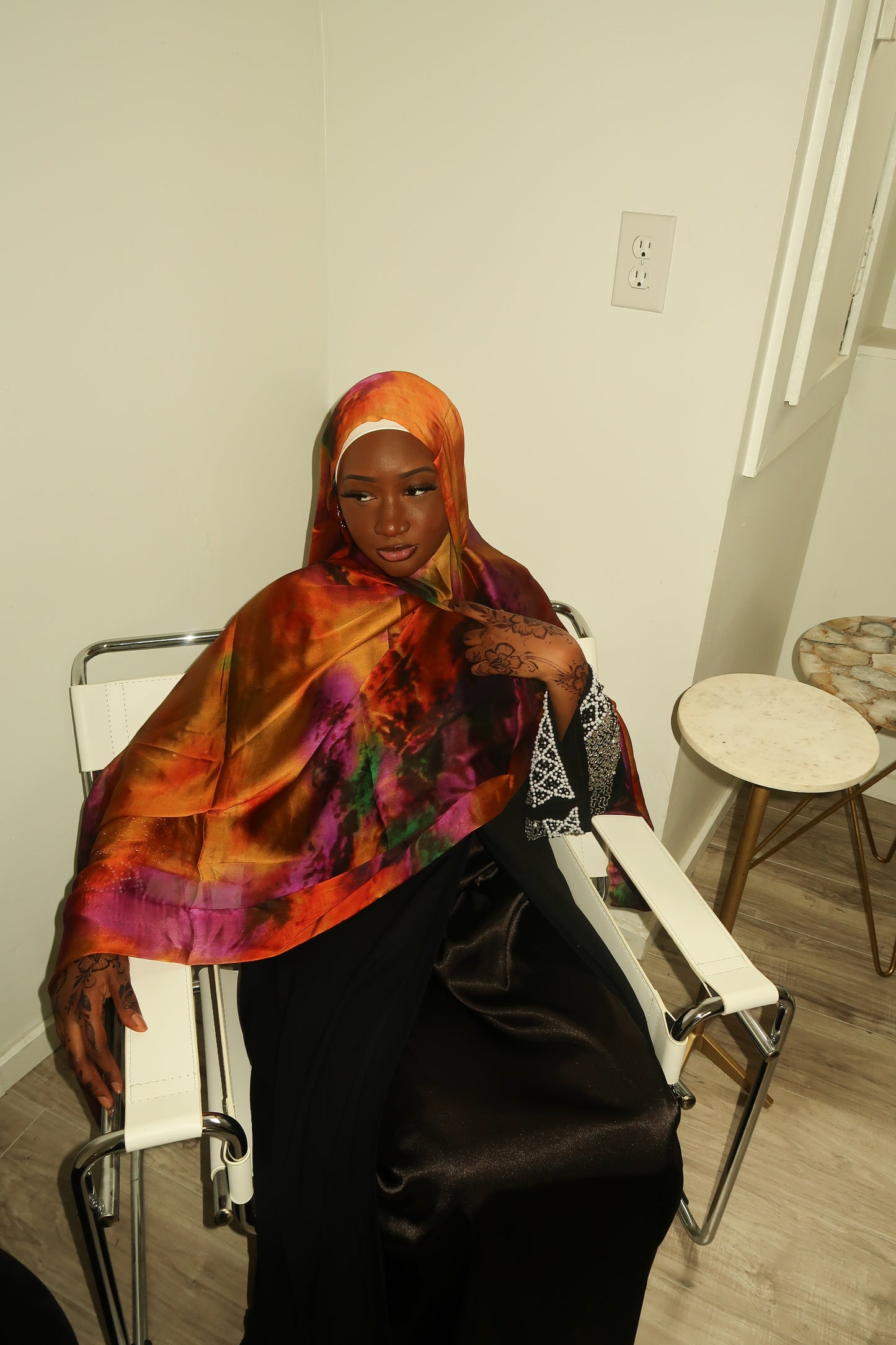 Printed Silk Chiffon Hijab