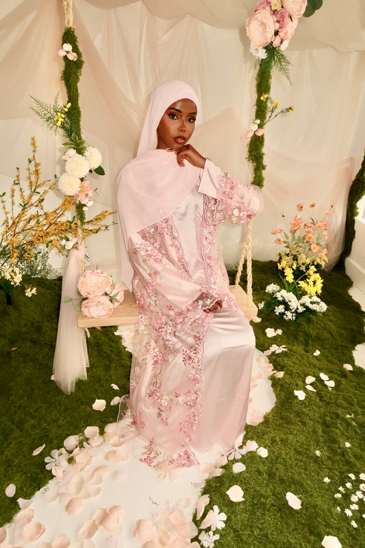 Jannah Abaya Set - Pink