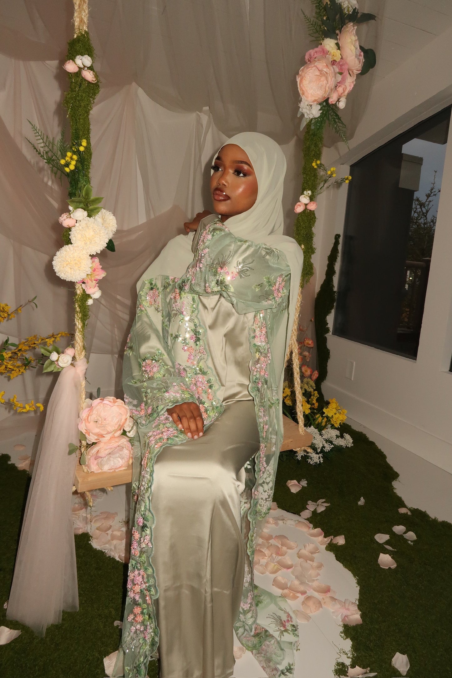 Jannah Abaya Set - Green