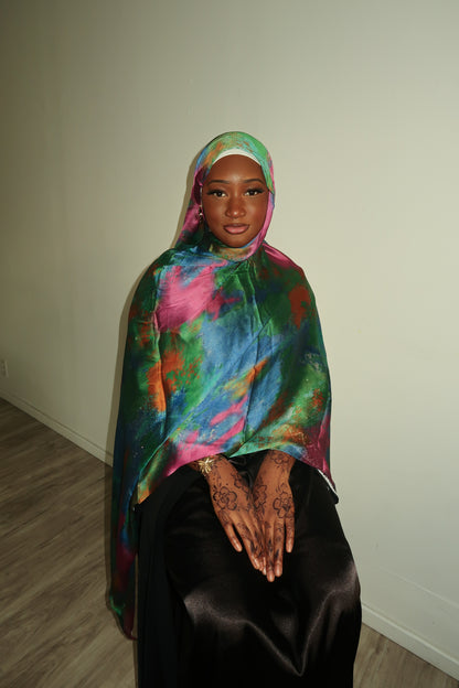 Printed Silk Chiffon Hijab