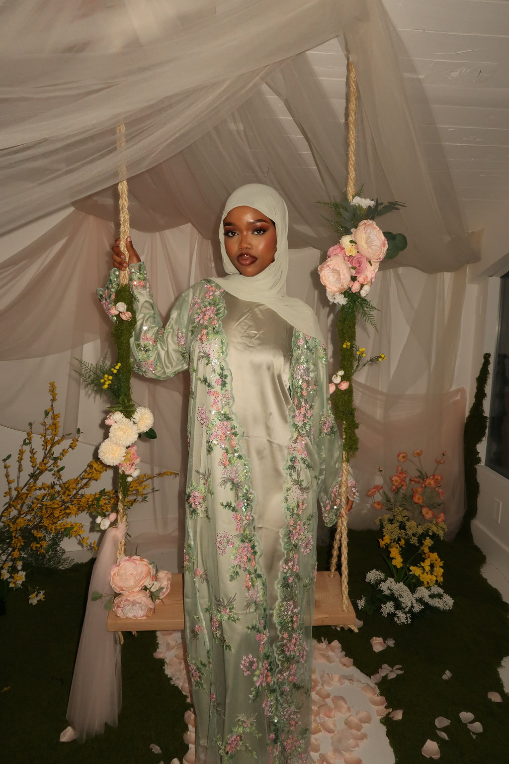 JANNAH ABAYA SET - GREEN | FINAL RELEASE