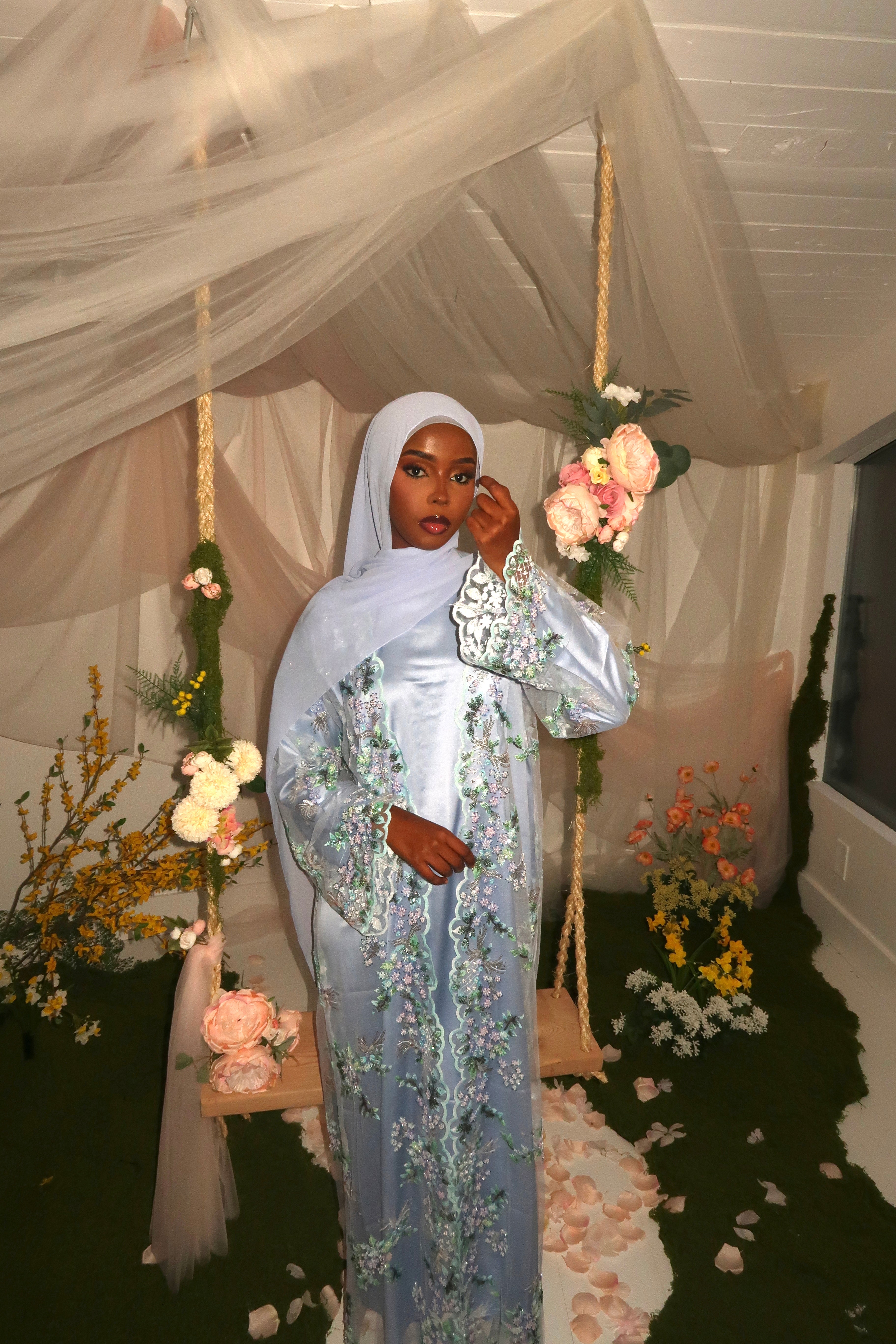 Jannah Abaya Set - Blue