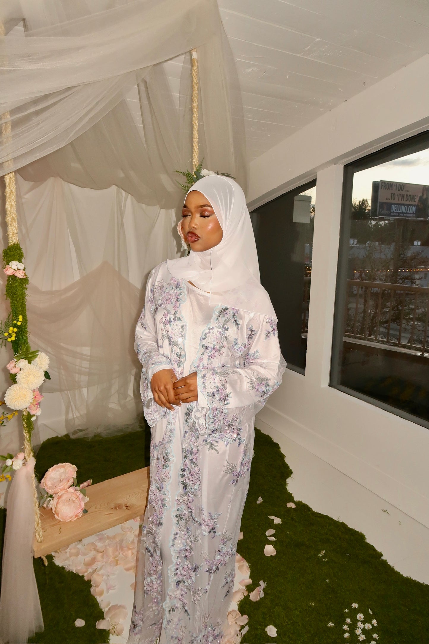 Jannah Abaya Set - Lavender