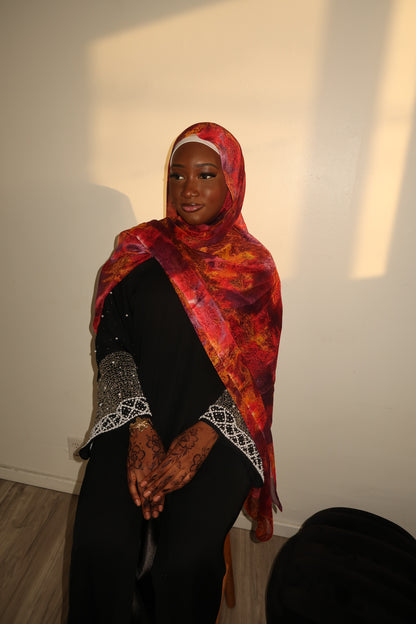 Printed Silk Chiffon Hijab