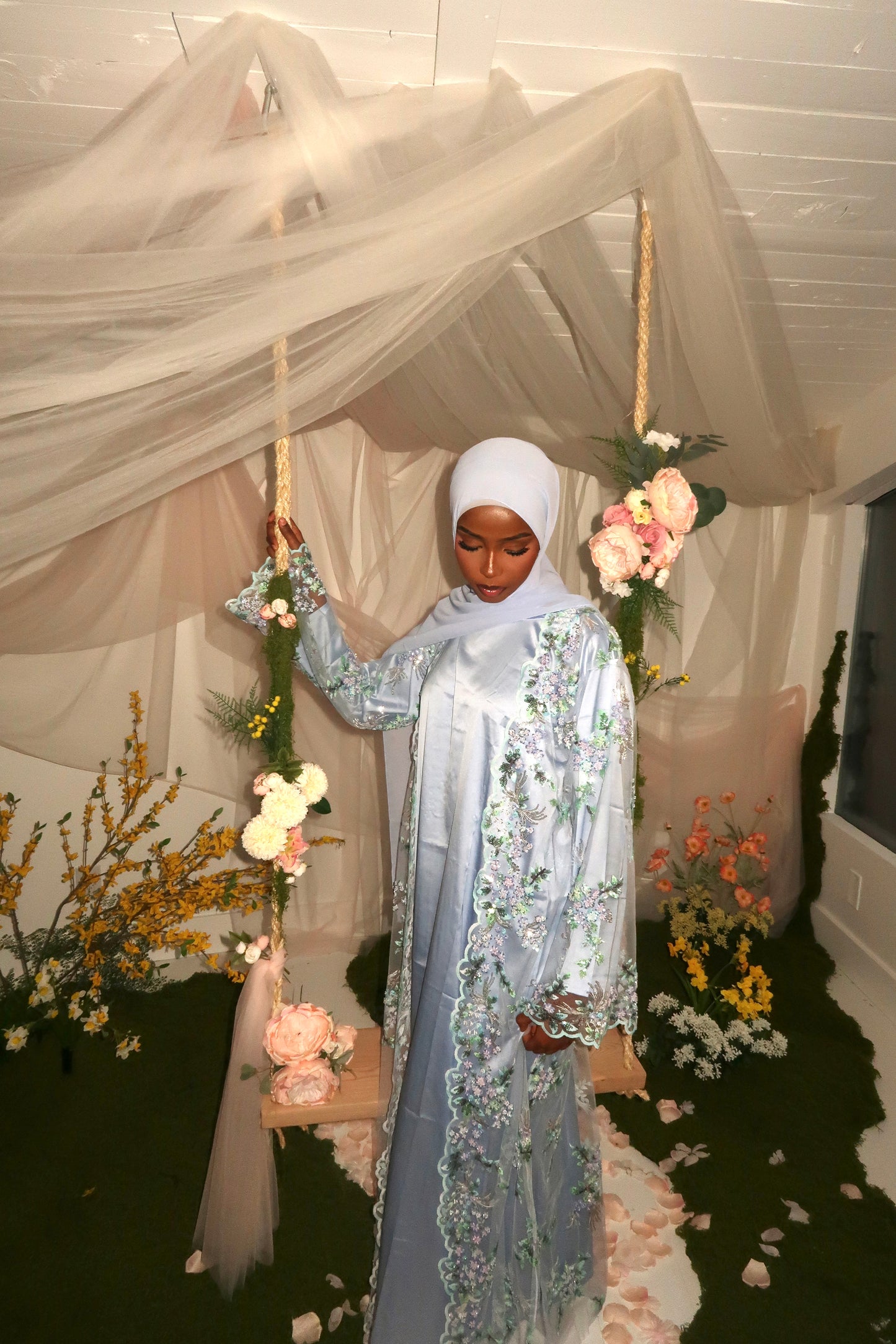 Jannah Abaya Set - Blue