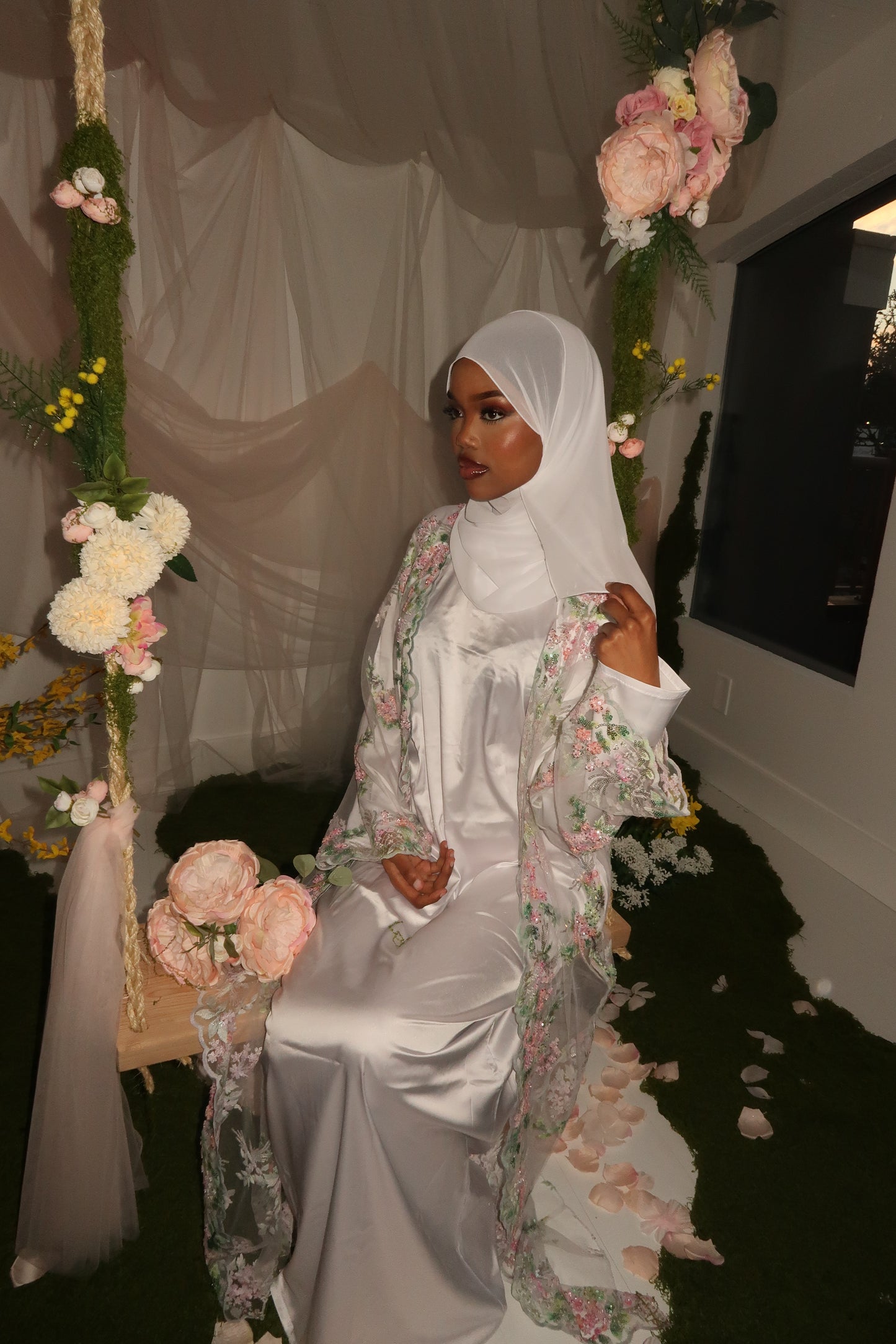 Jannah Abaya Set - White