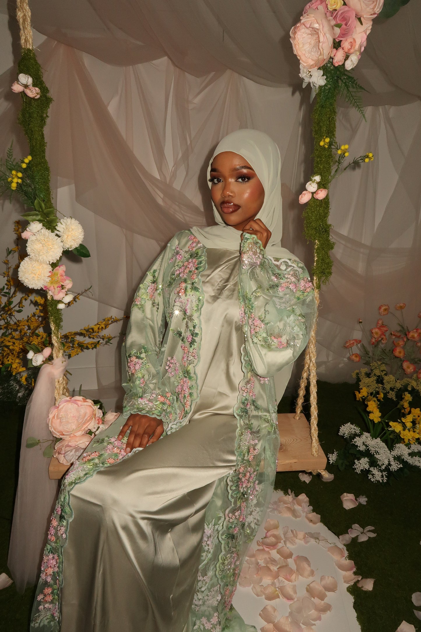 Jannah Abaya Set - Green