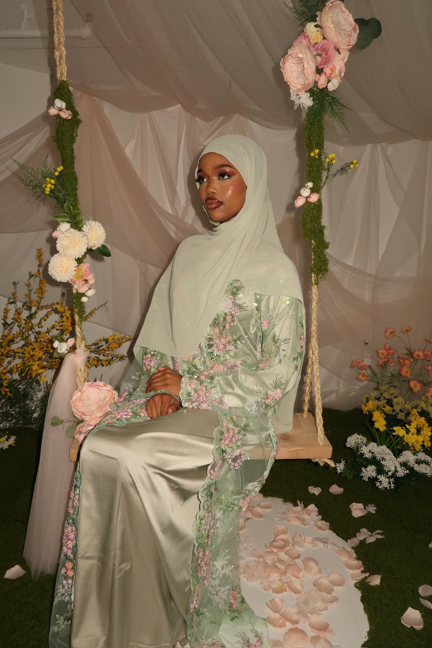 Jannah Abaya Set - Green