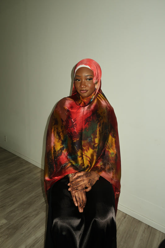 Printed Silk Chiffon Hijab