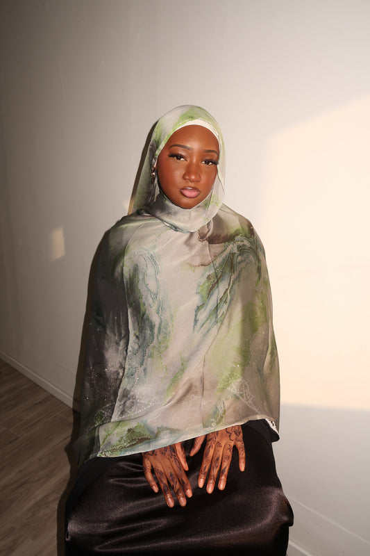 Printed Silk Chiffon Hijab