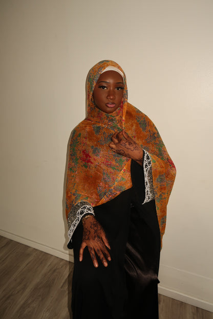 Printed Silk Chiffon Hijab
