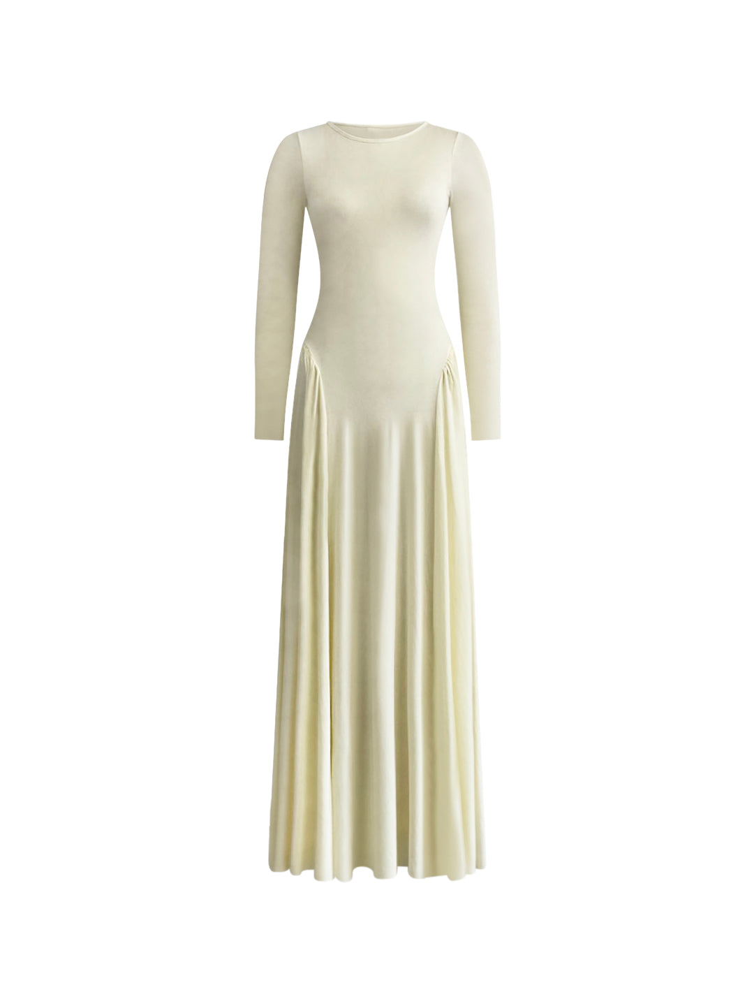 Hayat Long Sleeve Maxi Dress - Beige