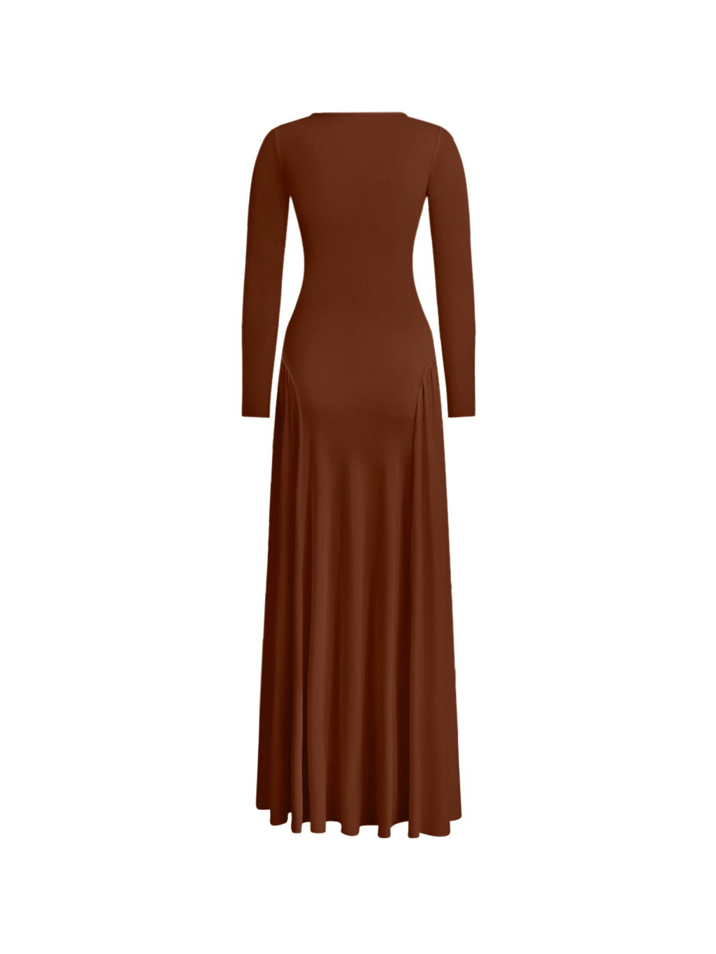 Hayat Long Sleeve Maxi Dress - Brown