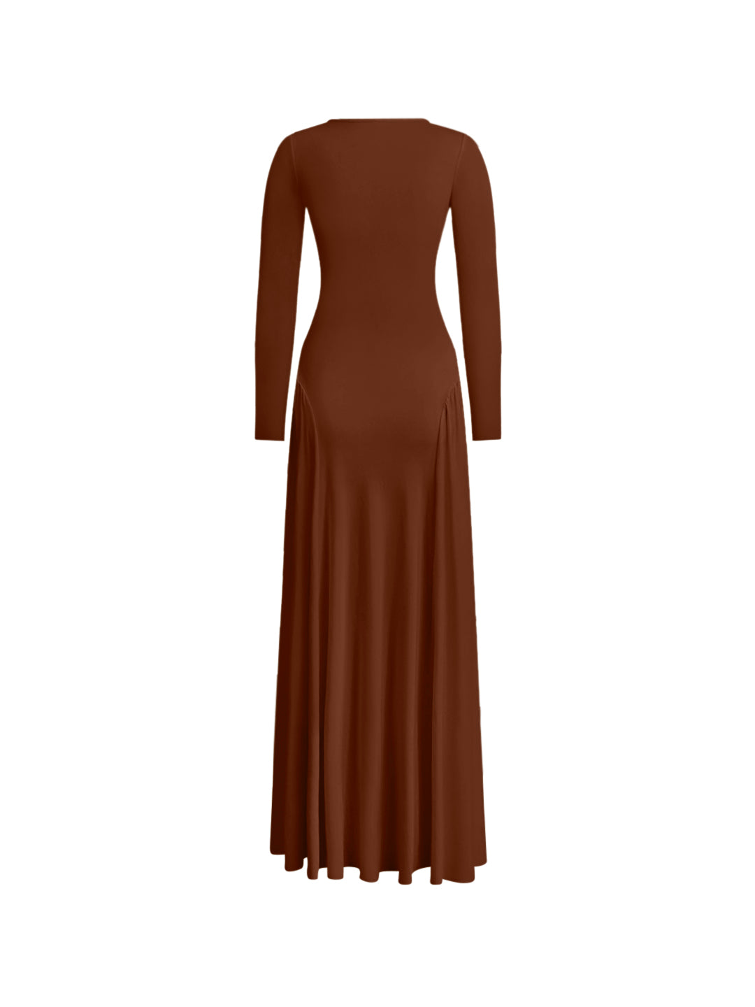 Hayat Long Sleeve Maxi Dress - Brown
