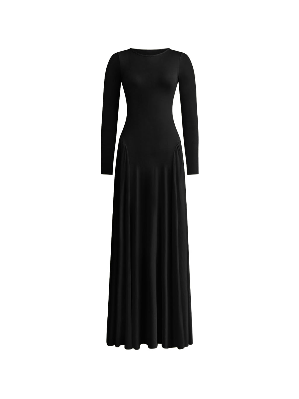 Hayat Long Sleeve Maxi Dress - Black