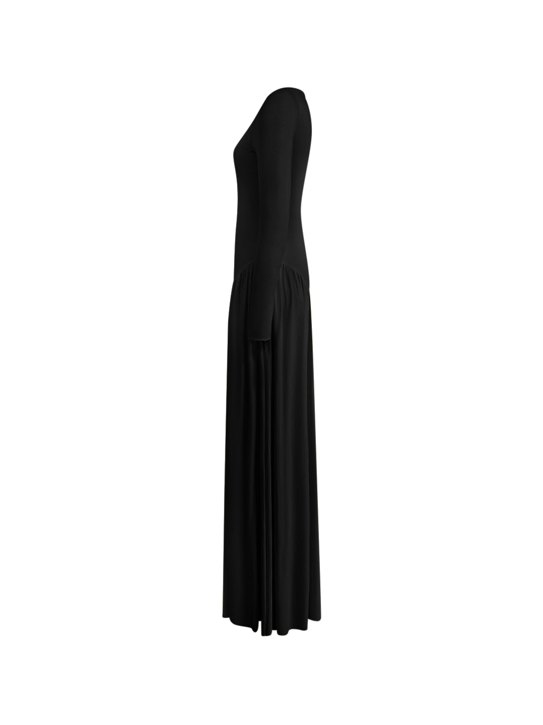 Hayat Long Sleeve Maxi Dress - Black
