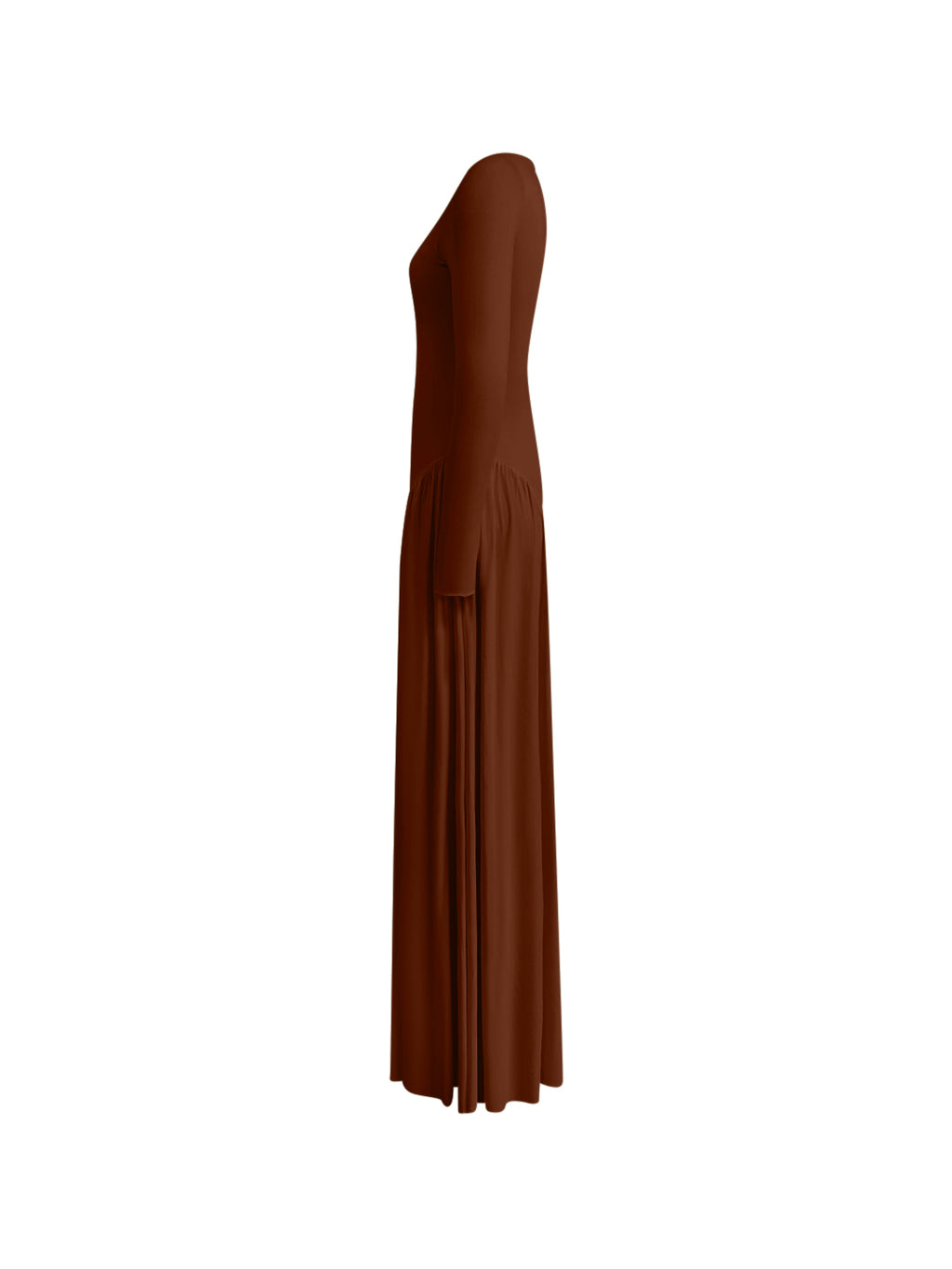 Hayat Long Sleeve Maxi Dress - Brown