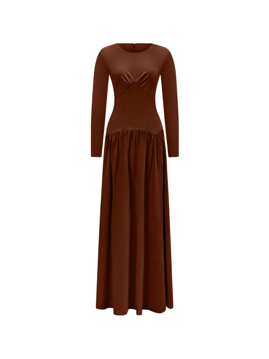 Aminata Long Sleeve Maxi Dress - Mocha Brown
