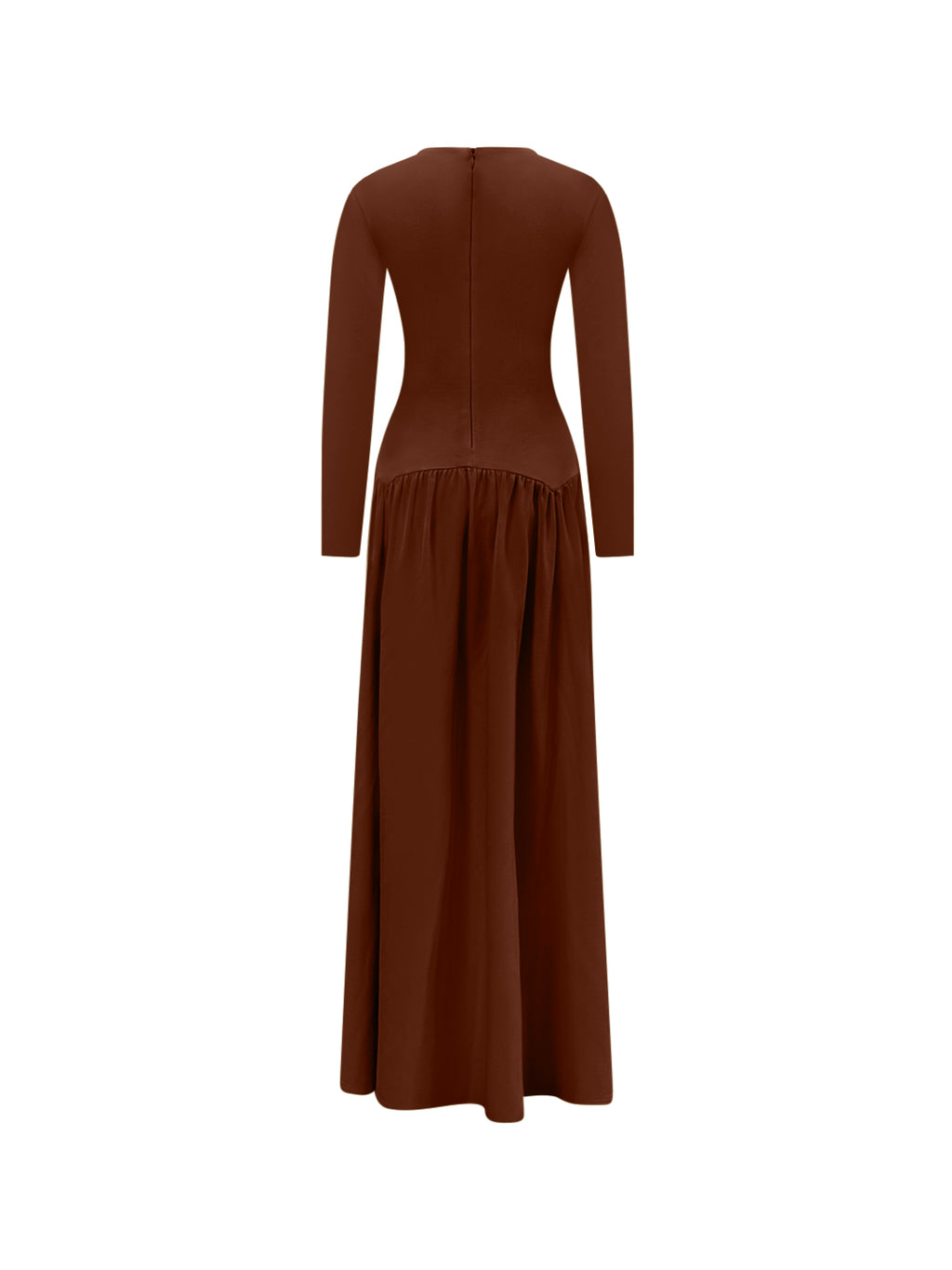 Aminata Long Sleeve Maxi Dress - Mocha Brown