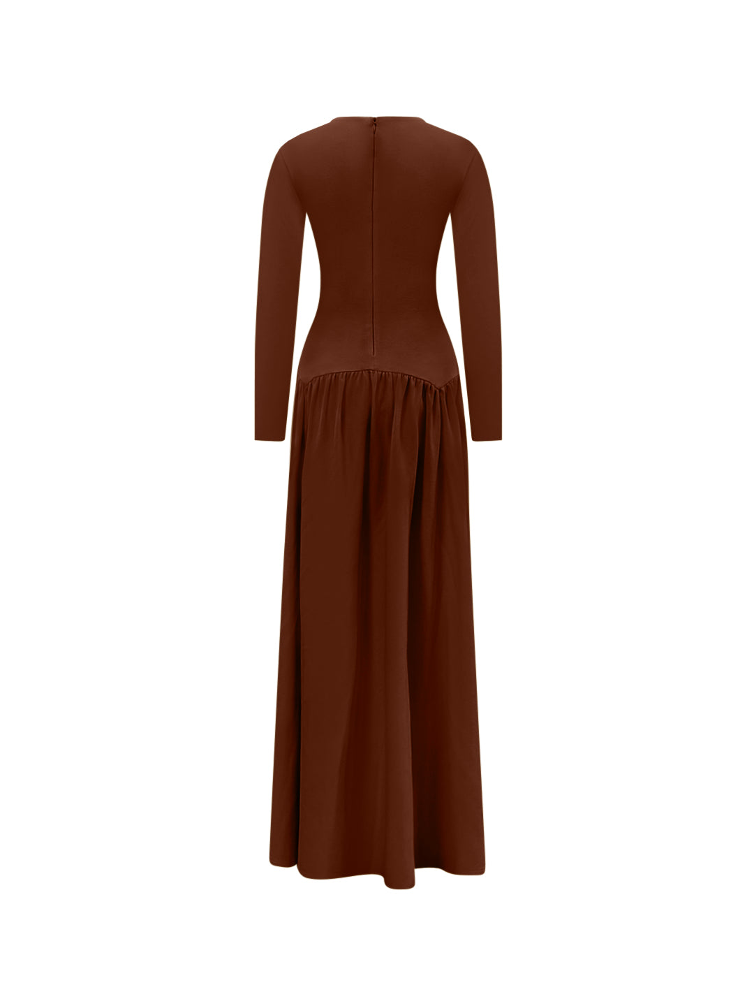 Aminata Long Sleeve Maxi Dress - Mocha Brown